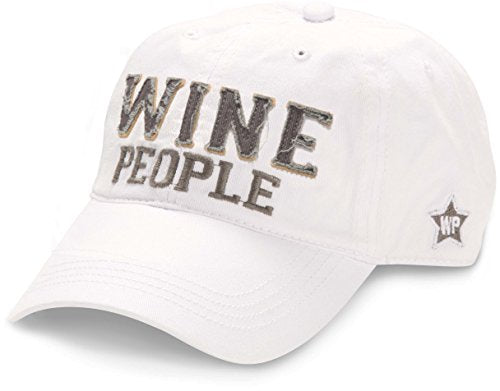 We People Wine People Baseball Cap Hat with Adjustable Strap, White