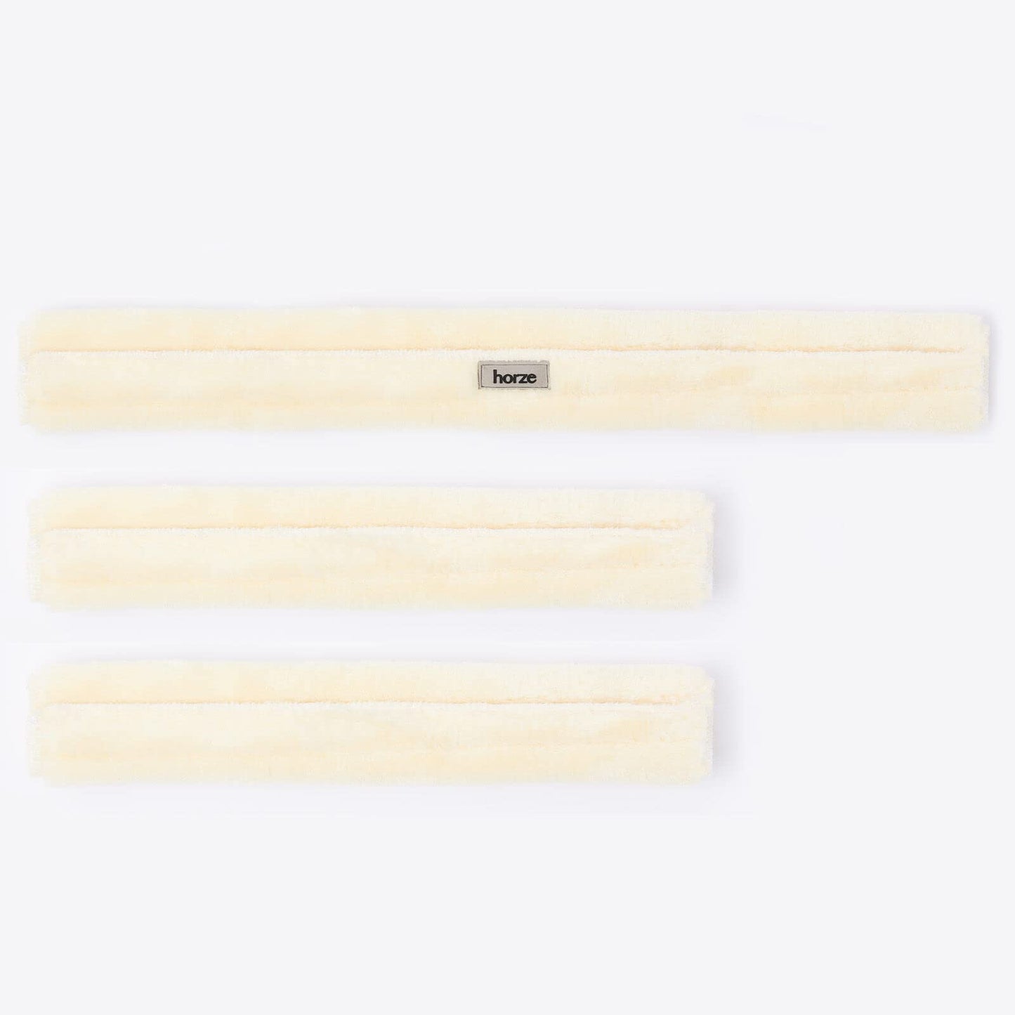 HORZE Narvik Faux-Fur Breastplate Cover Set - Off-White - One Size