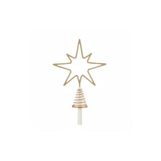 Bethany Lowe Tree Topper, 7 x 2.5 x 11.25 inches, Gold