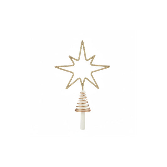 Bethany Lowe Tree Topper, 7 x 2.5 x 11.25 inches, Gold