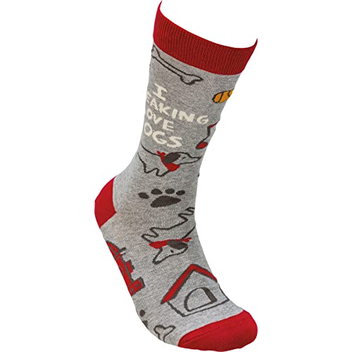 Primitives by Kathy I Freaking Love Dogs Socks