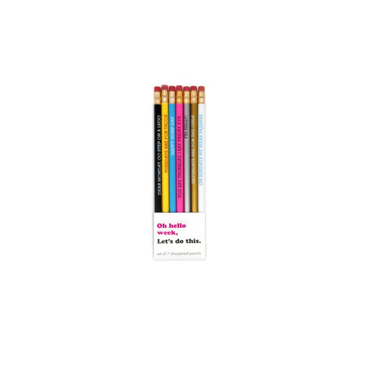 Snifty SPP7001 Oh Hello Week Let‚Äôs Do this Pencil, Set of 7