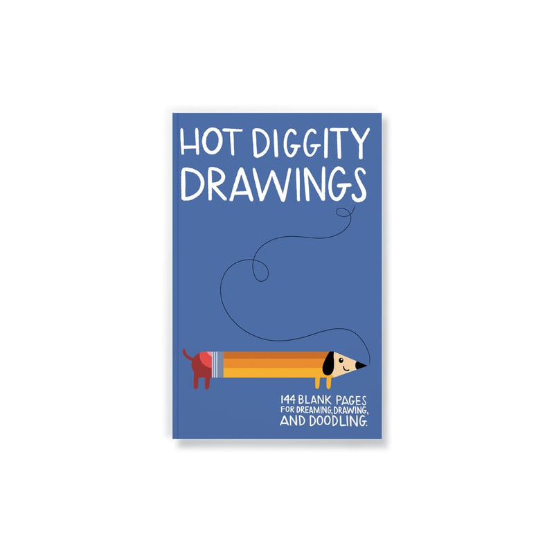 DENIK Hot Diggity Classic Layflat Sketch Notebook, 8.25-inch Length, Office and School Supplies