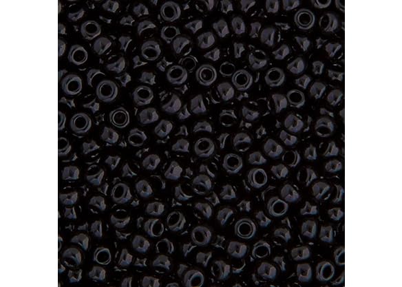 Miyuki Japanese Glass Seed Beads 22gms 11/0 in Black Opaque