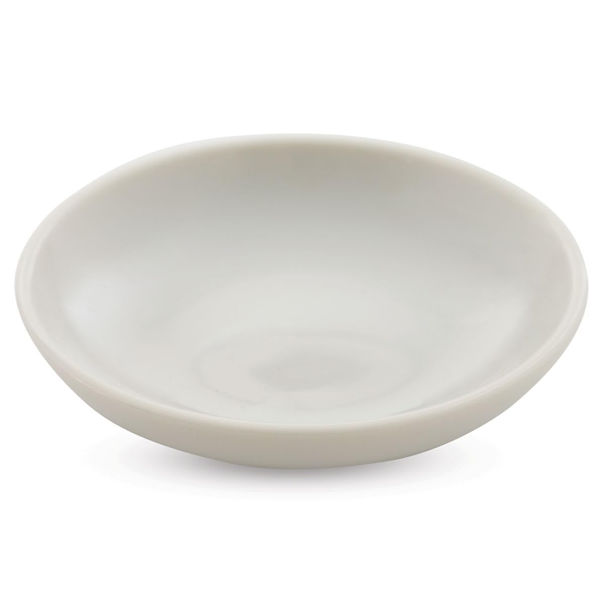 Yasutomo Porcelain Saucer for Ink or Color Mixing, 3 1/2 inch Diameter, White (WCW210)