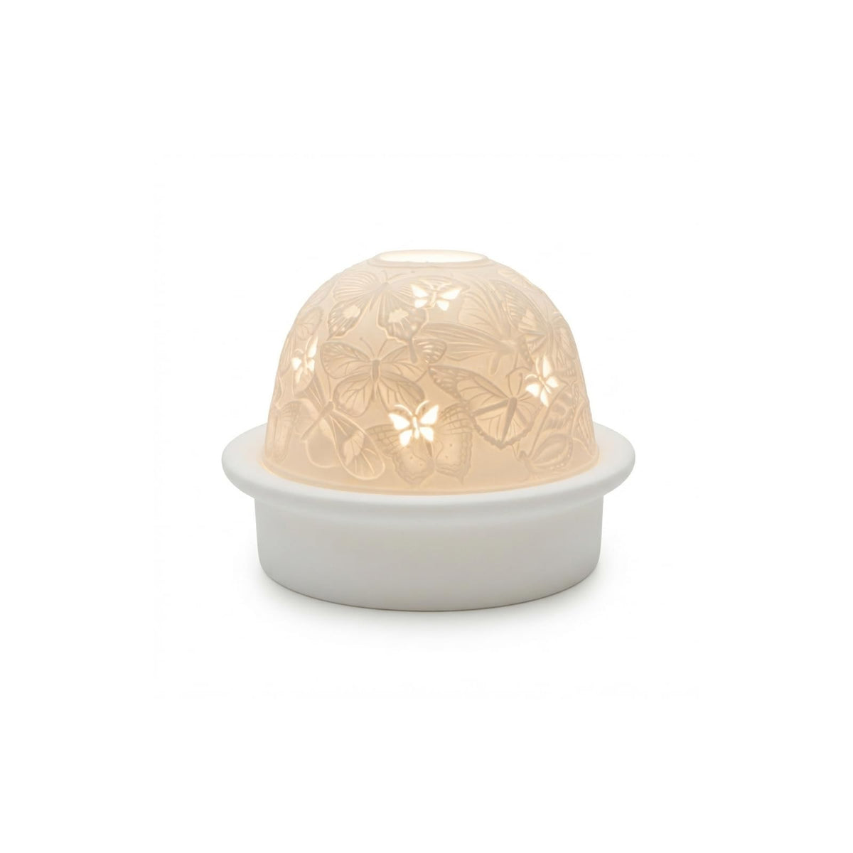 Luumii Light Domes Candle Holder, 4.75"L x 3"W x 3"H, White