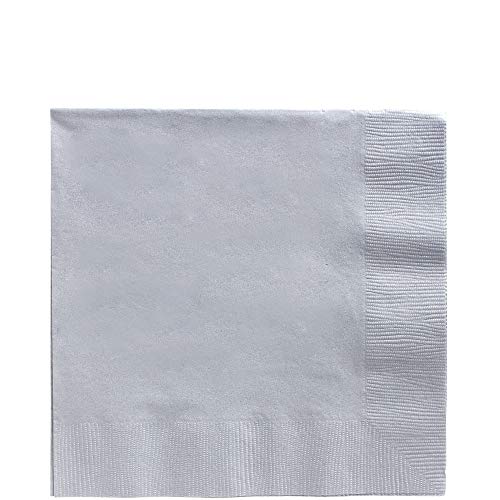 Amscan Silver Luncheon Napkins Big Party Pack, 125 Ct.