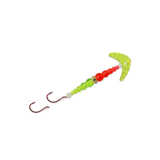 Mack's Lure Fishing Hook, #6, Chartreuse Scale/Orange/Chartreuse