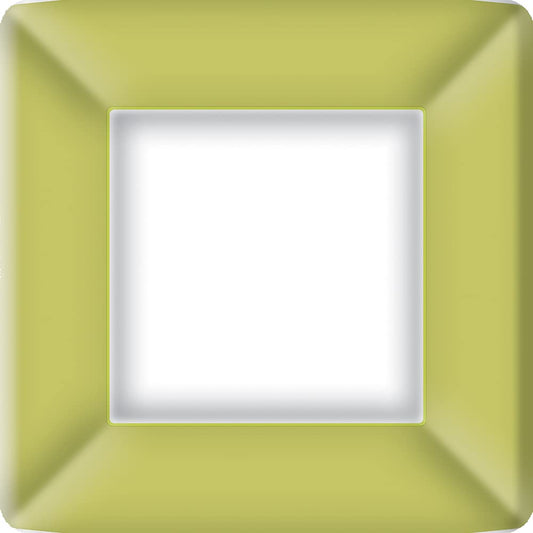 Boston International IHR Square Dinner Paper Plates, 10 x 10-Inches, Kiwi