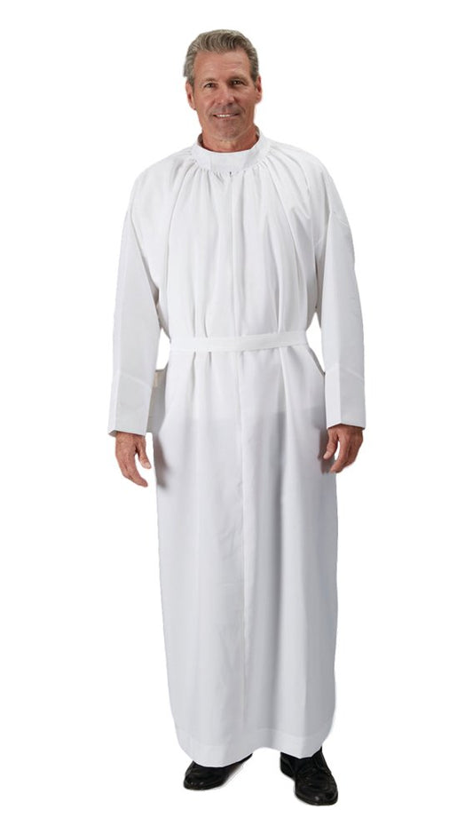 Christian Brands Self Fitting ALB - 65% Poly/35% Cotton, Size - LG White