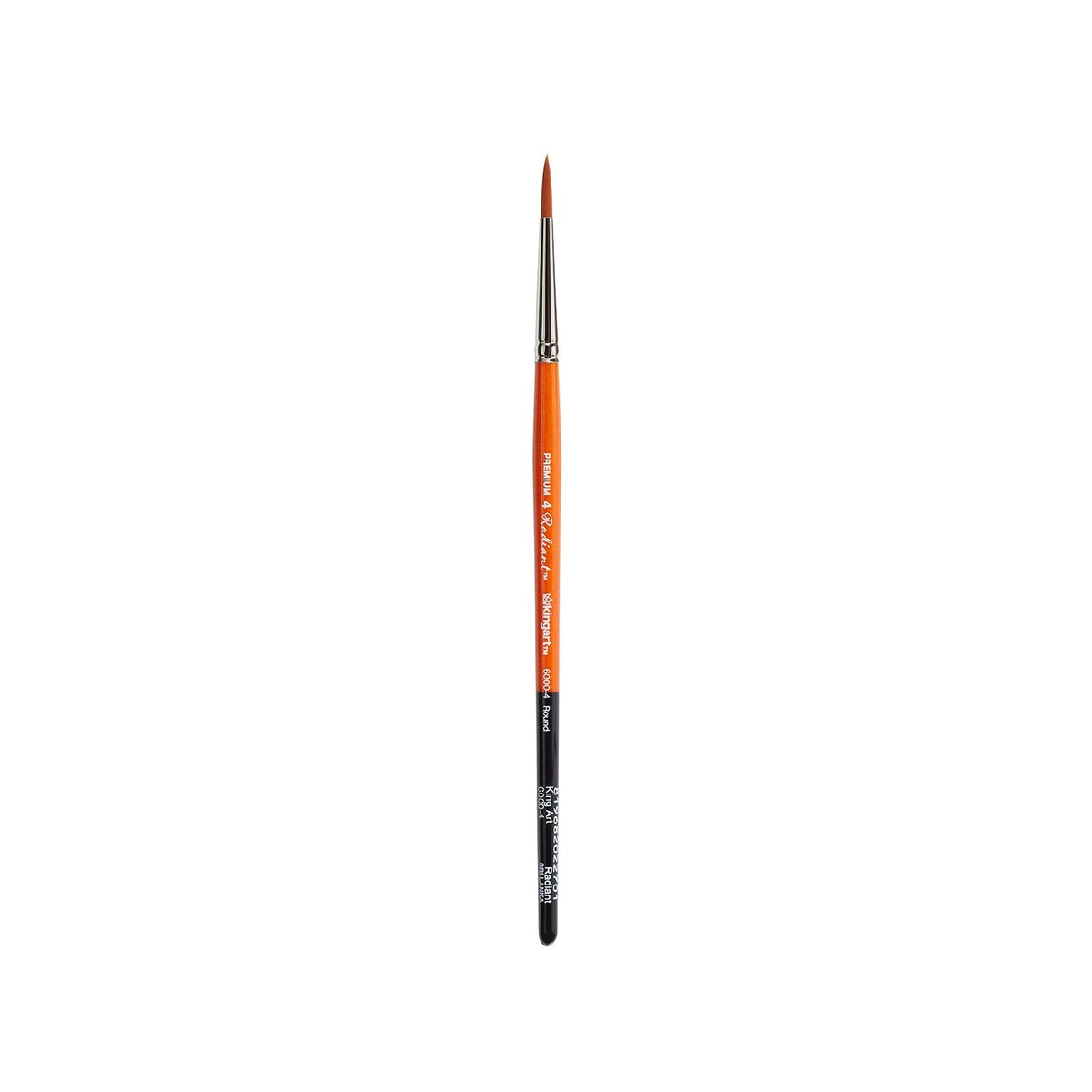 KINGART Paint Brush, 4, Black,orange,silver