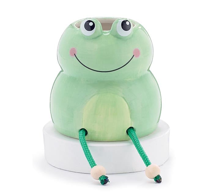 burton+BURTON Dangle Leg Frog Planter, 4-inch Height, Garden Decoration