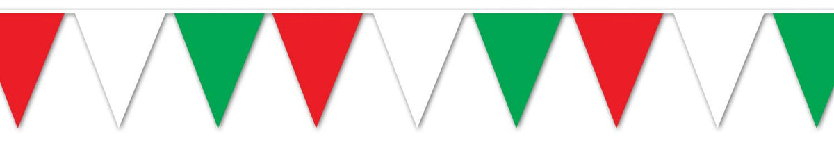 Beistle Banner, 11" x 12', Red/White/Green