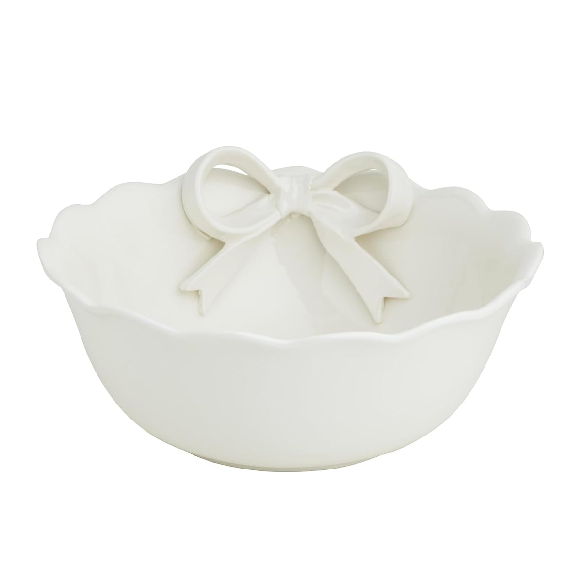 Mud Pie Dishware Bowl, 4 1/2" x 11" dia, White