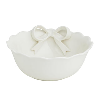 Mud Pie Dishware Bowl, 4 1/2" x 11" dia, White