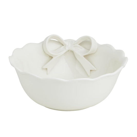 Mud Pie Dishware Bowl, 4 1/2" x 11" dia, White