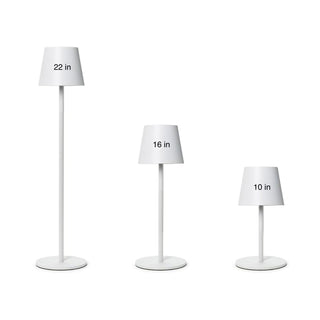 Two's Company Lamp, 10", 14", 22", White