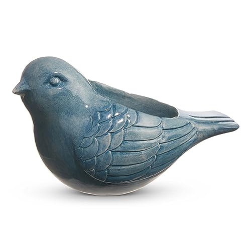 Raz Imports 2024 Green Meadows 10.25" Blue Bird Planter