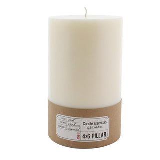 HomArt Candle, 4-Inch by 6-Inch, Ivory