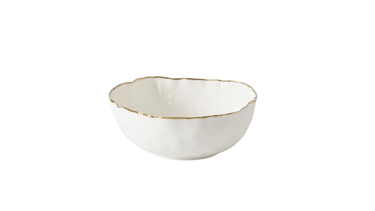 Pampa Bay Dishware Bowl, 9 x 3.75 Inch, White