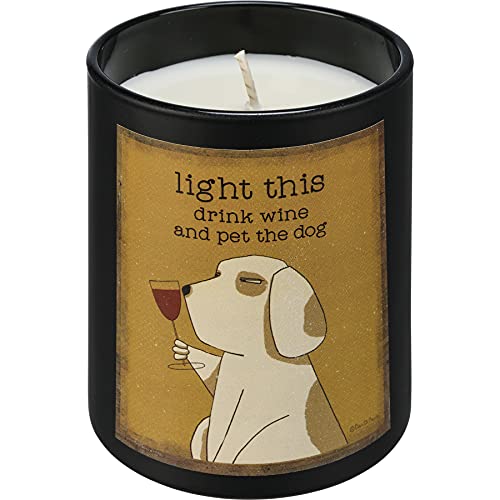 Jar Candle - Light This Drink Wine And Pet The Dog