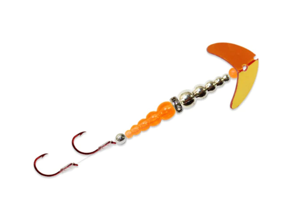 Mack's Lure Fishing Hook, #6, UV Copper/Chrome/Fire Orange