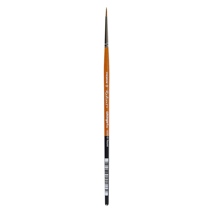 KINGART Paint Brush, 0, Black/Silver/Orange