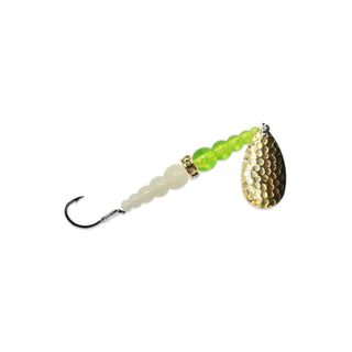 Mack's Lure Fishing Hook, #6, Brass/Chartreuse/Glow