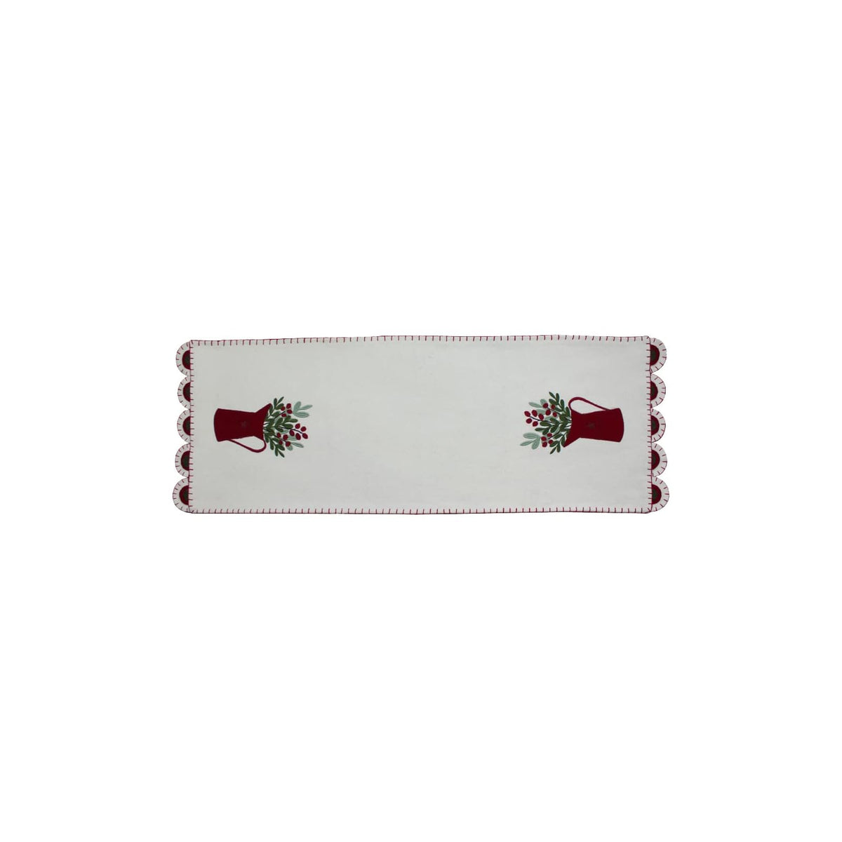 Home Collection by Raghu Table Runner, One Size, Cream