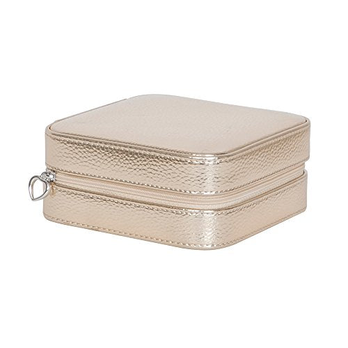 Mele and Co. Metallic Gold Faux Leather Luna Travel Jewelry Case