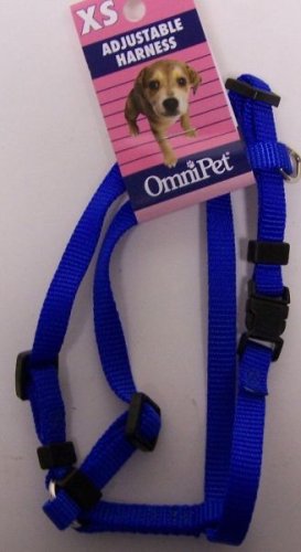 OmniPet Kwik Klip Adjustable Nylon Pet Harness, Blue, X-Small