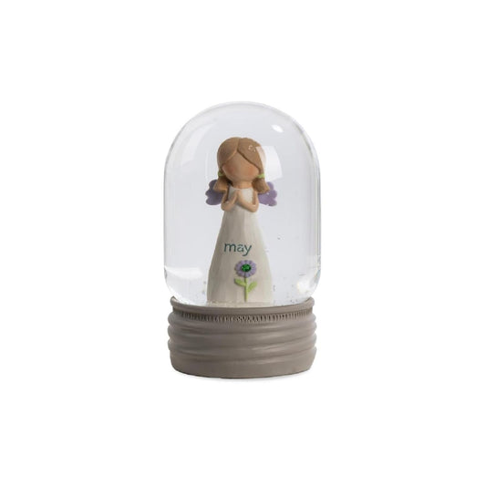 Blossom Bucket Snow Globe, Clear, Classic