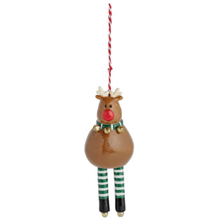 Mud Pie Hanging Ornament, 6" x 2 1/4", Brown