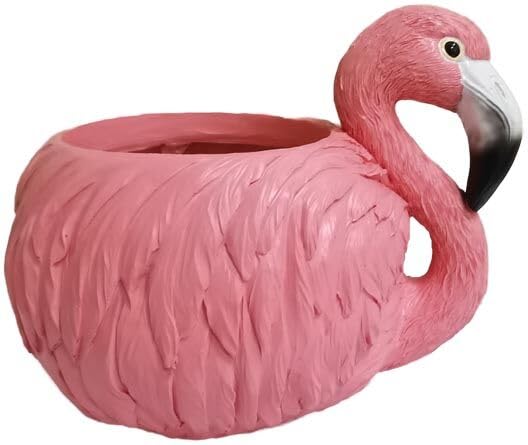 Spoontiques Flamingo Flower Pot, Indoor Table Decoration