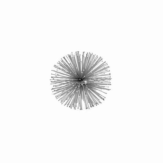 Modern Day Accents5167Pilluelo Urchin Small Silver SpherePilluelo Urchin Small Silver Sphere, Tabletop, Centerpiece, Filler, Round, Spikey, Spikes, Urchin, Sea, Iron, 6" x 6" x 6"SmallSilver