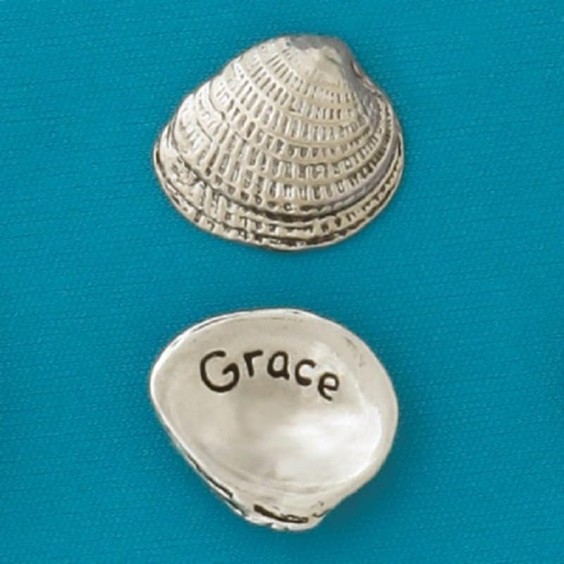 Basic Spirit Pocket Token Coin Grace Small Spirit Shell, 1 Inch Height, Handcrafted Pewter, Love Gift for Beach Ocean Coastal Lover Coin Collecting