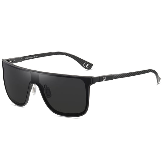 DUCO Sunglasses, Medium, Black Frame Grey Lens