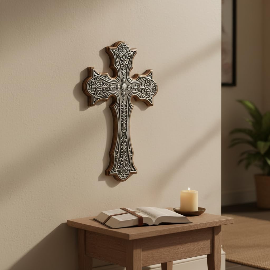 Comfy Hour Wall Art, 7.9"L x 0.6"W, Antique Silver