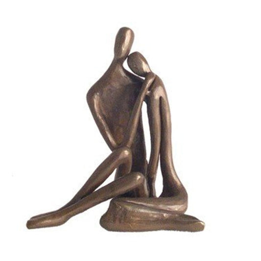 Danya B. A Couple's Embrace Bronze Sculpture, Contemporary Sand-Casted Sculpture, Home or Office D√©cor Gift for Anniversary, Birthday, Valentine's Day or Wedding