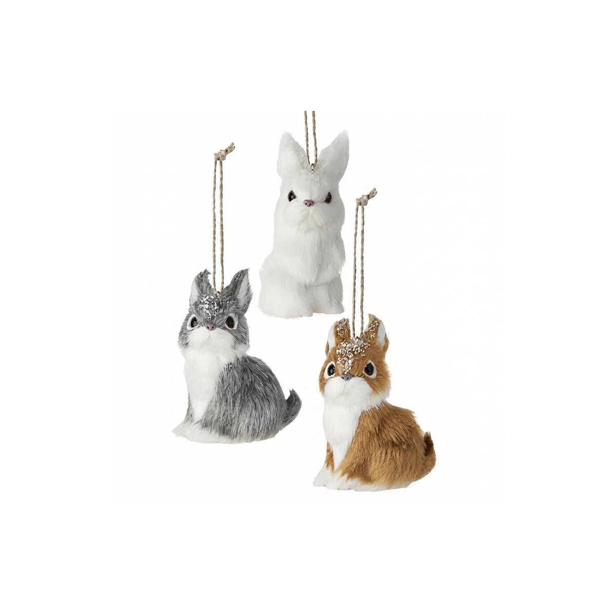 Regency International Hanging Ornament, White, Tan, Grey
