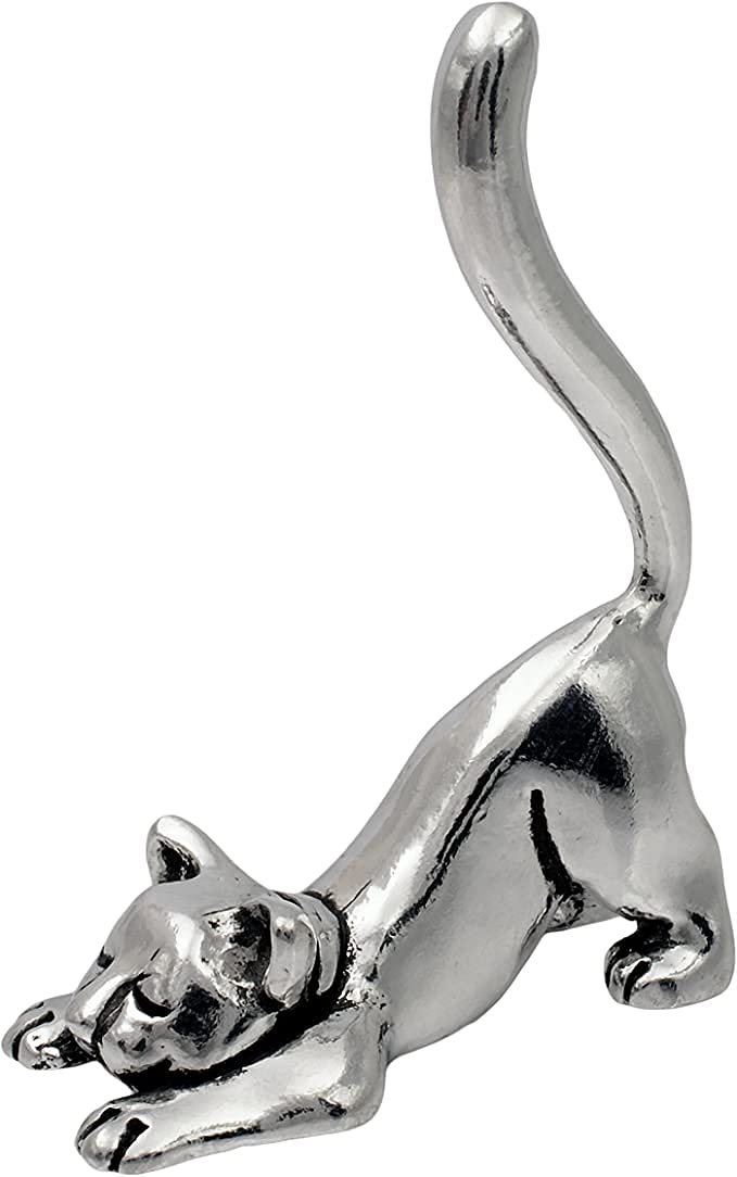 Basic Spirit Cat Stretching Ring Holder (Pewter) Yoga Pose