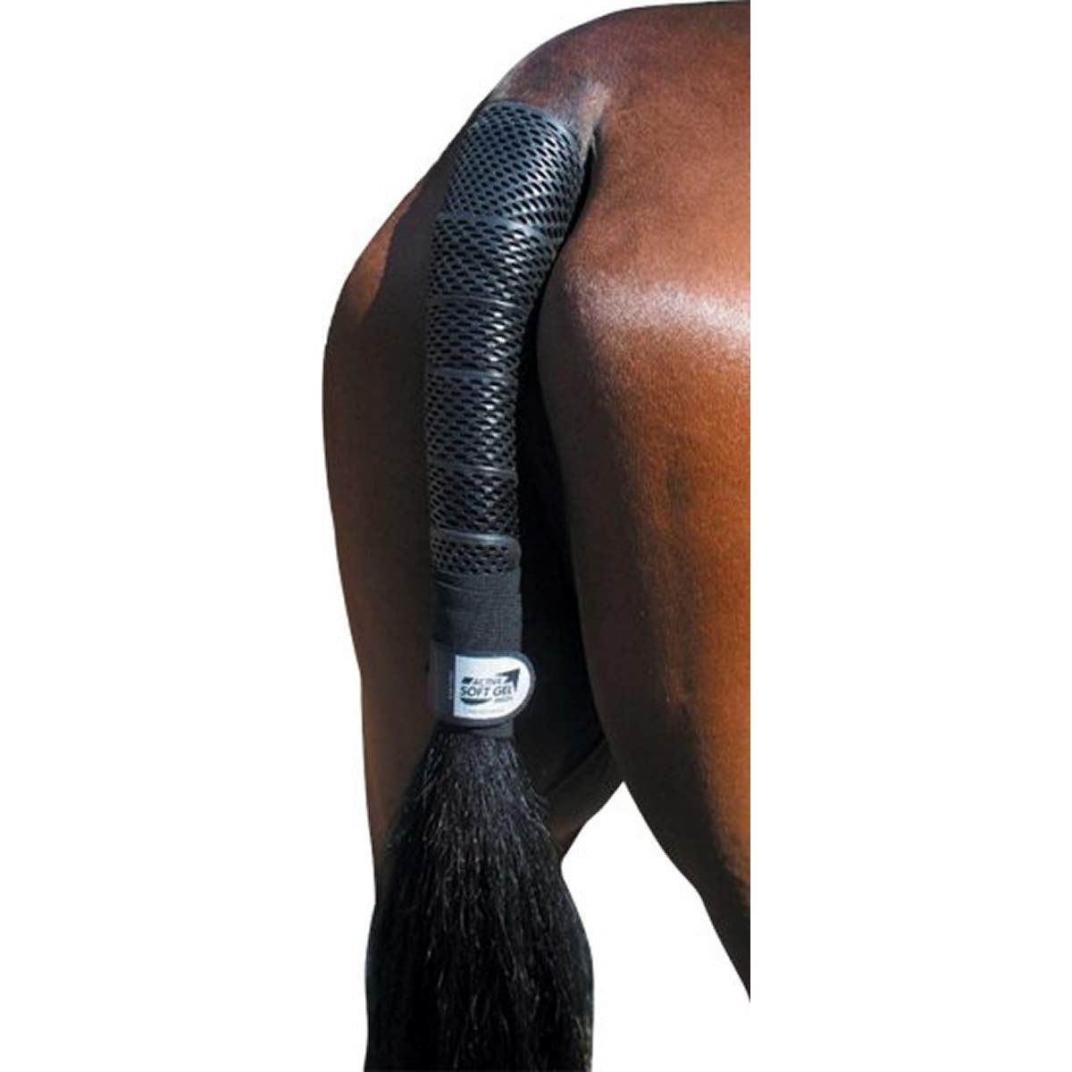 Acavallo Unisex's Black Gel Tail Wrap, One Size