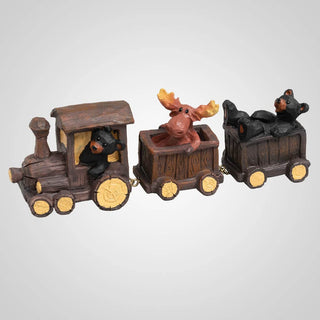 Lipco 19628 Bear and Moose Toy Train Figurine