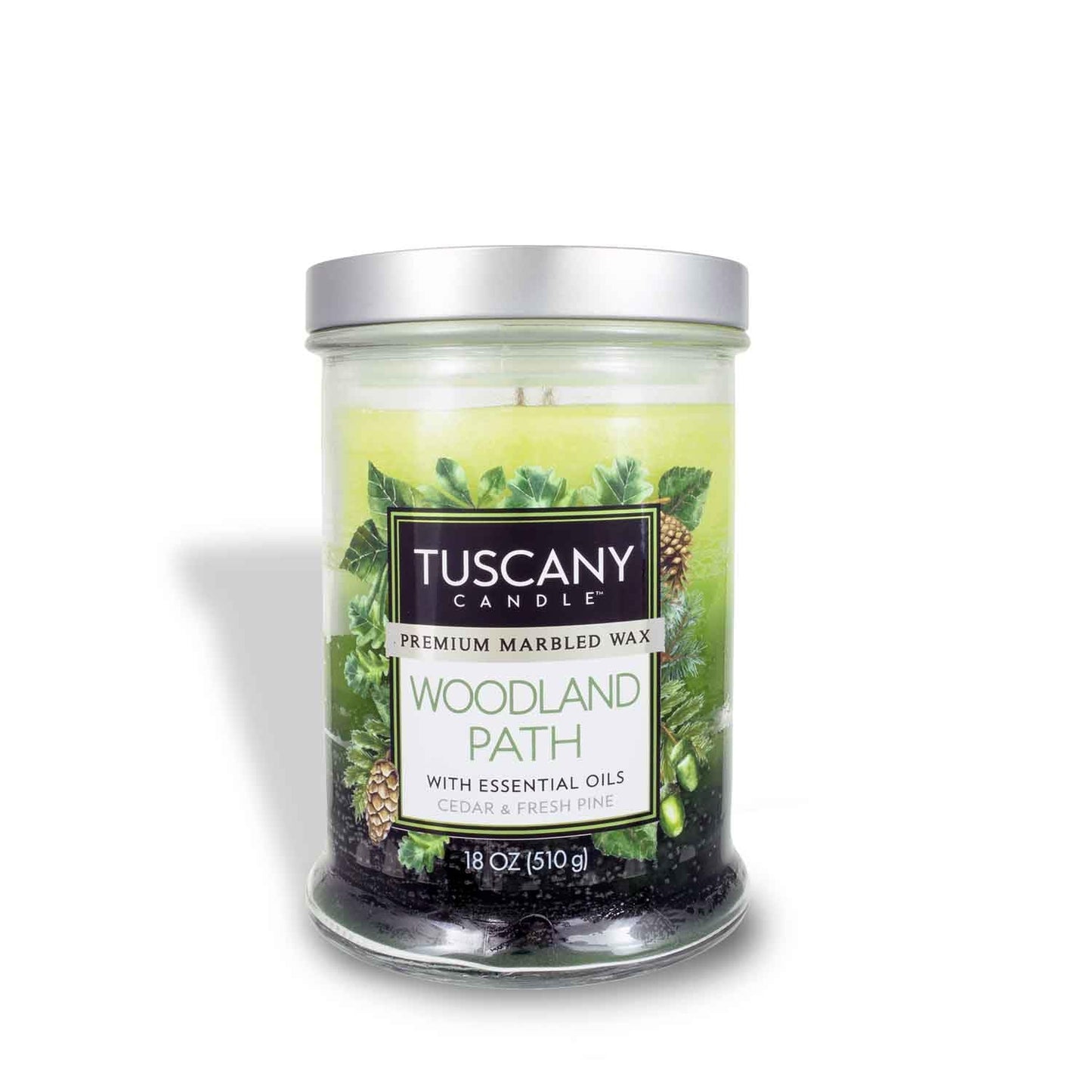Empire Candle Tuscany Candle Woodland Path with Essential Oils Cedar and Fresh Pine 2 Wick 180z
