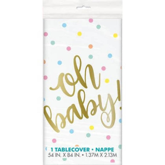 Unique Industries Multicolor Baby Shower Rectangular Table Cover