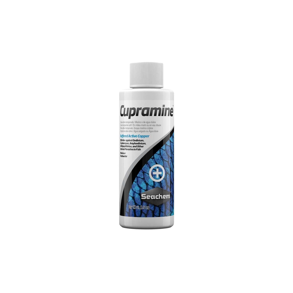 Seachem Aquarium Pond Water Treatment, 100ml, blue