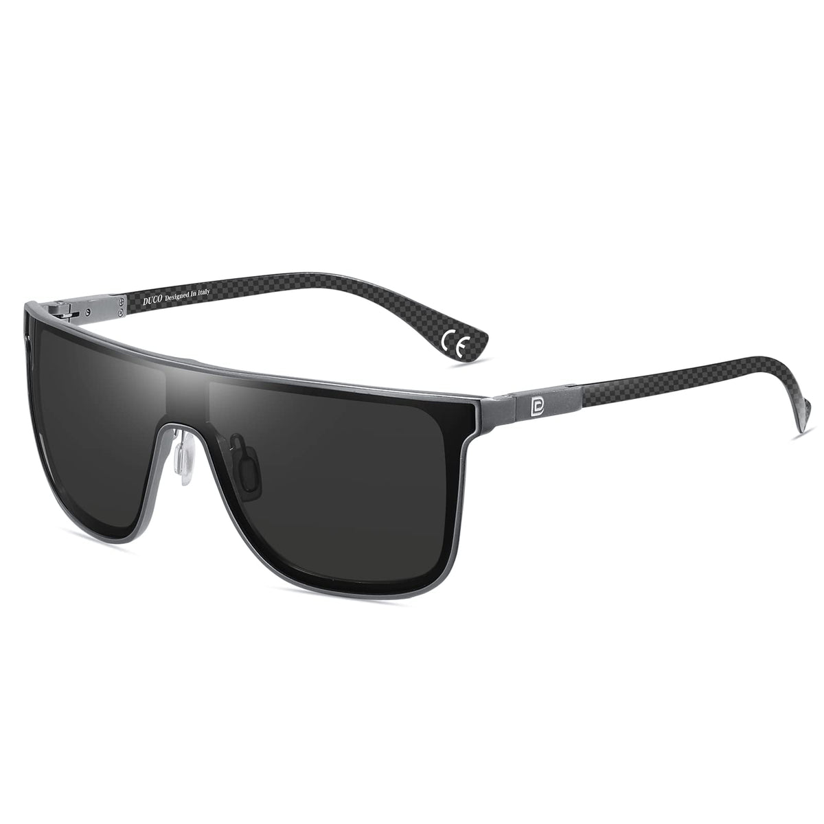 DUCO Sunglasses, Medium, Gunmetal Frame Grey Lens