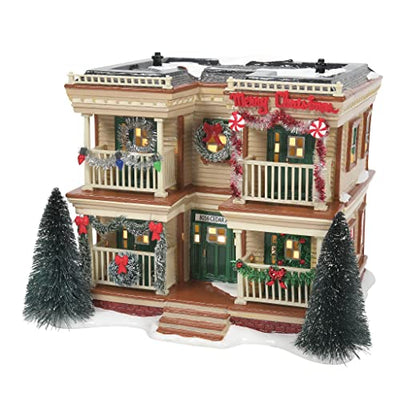 *Department 56 Original Snow Village Holiday Flats, Lighted Building, 7.2 Inch, Multicolor