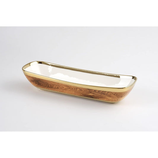 Pampa Bay Tray, 2.8" x 4.5" x 14", Woodgrain Finish