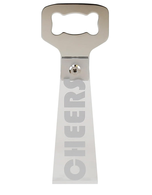 DesignStyles Acrylic Beer & Can Bottle Opener, worded - Cheers